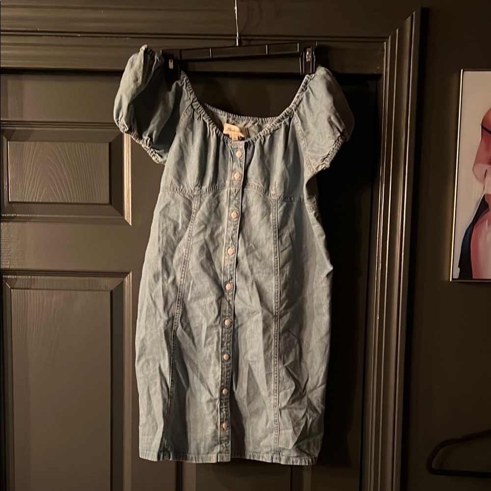 Denim Off-Shoulder Dress